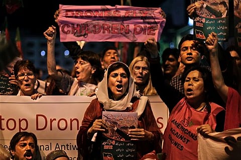 In Pakistan, protesters 'march' against US drones