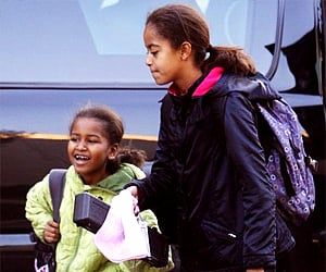 Sasha Obama and Malia Obama, the children of President-elect Barack Obama. (Photo: AP)