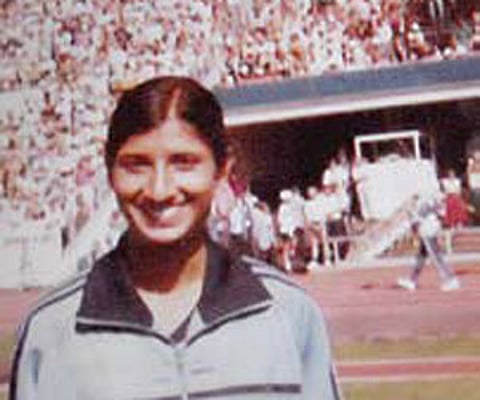 Mercy Kuttan at the World Athletics Championships at Helsinki in 1983.