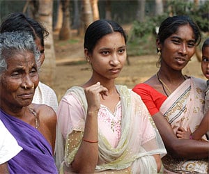 Women protesting against SEZ developments at Krishnampalem, Rambilli mandal in Visakhapatnam.