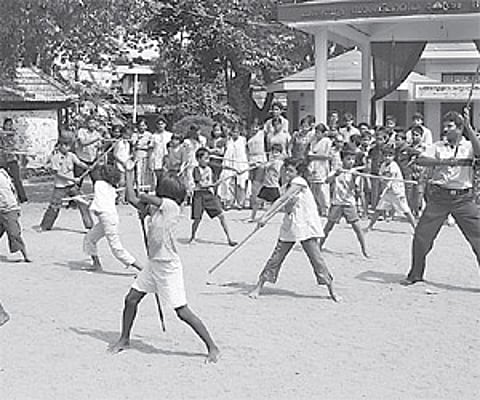 Lessons in Silambam