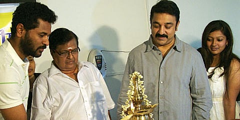 From Left: Prabhu Deva, Raghuram, Kamal Haasan and Gayatri Raghuram.