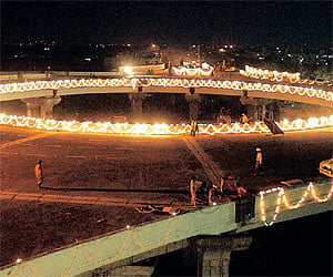 DECKED UP: The newly constructed flyover at Padi junction, in the city, on Thursday.