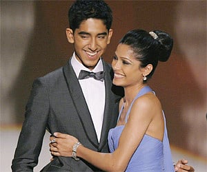 Actors Dev Patel (left) and Freida Pinto. (File Photo: AP)