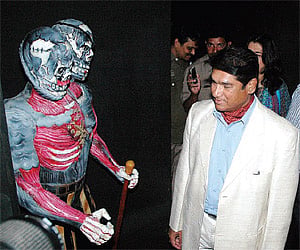 APTDC Chairman Swaranjit Sen takes a stroll around the ‘House of Horrors’ after inaugurating the Fun Zone at GVK One mall on Road No. 1, Banjara Hills