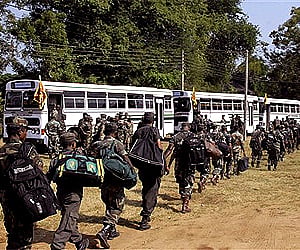 Sri Lankan soldiers at an army base in Anuradhapura, Sri Lanka. (Photo: AP)