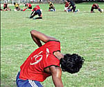 Viva Kerala players during a training session.