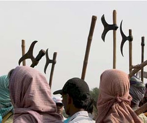 At least two policemen were injured in a landmine blast triggered by suspected Maoists in West Bengal's Lalgarh. (File photo)