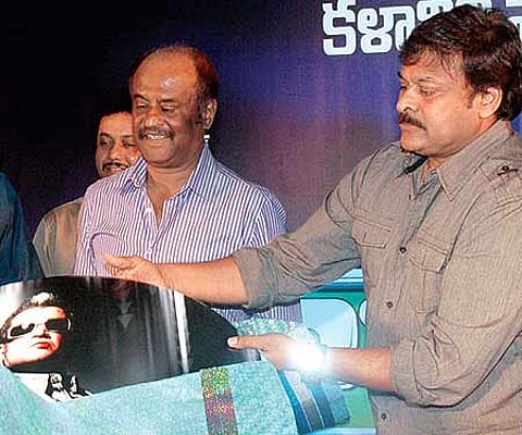 The audio launch of 'Robot', the Telugu version of 'Endhiran' (Pic: ENS)