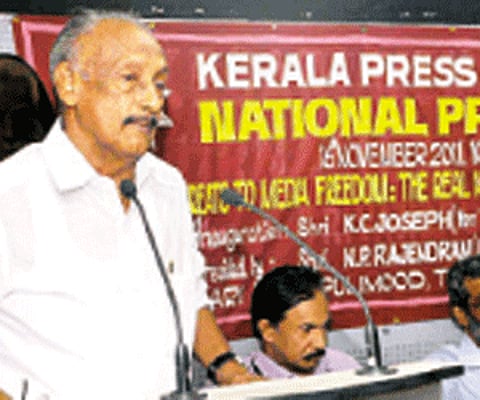 Minister for Information and PRD K C Jospeh inaugurating the seminar in Thiruvananthapuram on Wednesday | EPS