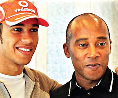 Lewis Hamilton and Anthony Hamilton