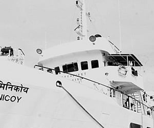 The first passenger cruise from Mangalore to Lakshadweep islands that sailed from the Mangalore Old Port on Saturday.