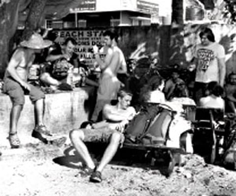 Tourists relaxing under a tree at a beach on St Mary’s Island on Friday | Express Photo