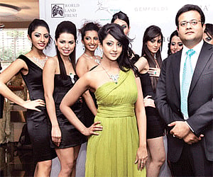 Actress Aindrita Ray at the exhibition to support the cause