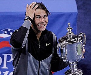 Rafael Nadal with the US Open trophy. (Photo: AP)