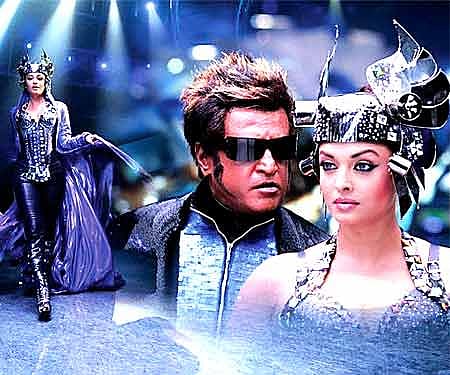 Stills from Rajnikanth's new film 'Enthiran' (Pic: ENS).