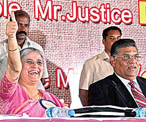 Against abuse: Supreme Court judge Ranjana P Desai and (R) Madras High Court judge D Murugesan at a seminar in the city, on Saturday | R Satish Babu