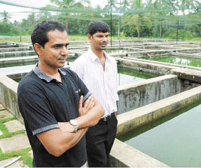 Ronald D’Souza (left) and Ashwin Rai, the owners of Aquatic Biosystems - Photo by Rajesh Shetty