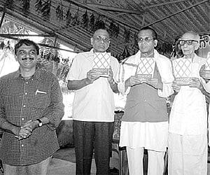 A book on Gourish Kaikini being released at the centenary celebations in Gokarna on Monday | Express Photo
