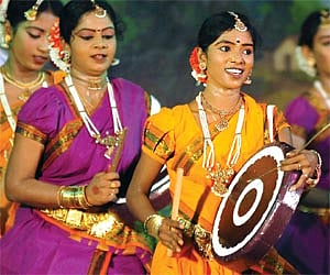 Students perform a traditional dance | A Raja Chidambaram