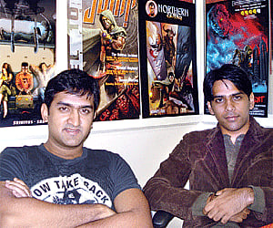 Co-founders of Comic Jump Shreyas Srinivas (left) and Suhas Sundar (right)