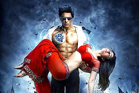 The promotional poster of 'Ra.One'.
