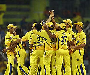 PTI file photo of Chennai Super Kings celebrating their victory in Chennai.