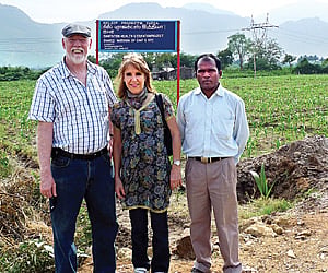 Jesse Tincher (left) with Katrina’s mother Sussanne at Usilampatti.