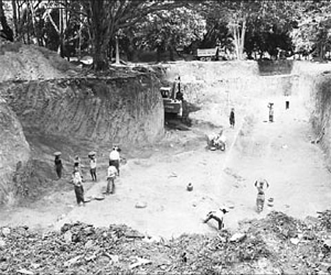 The construction at the memorial site came to a standstill after the CM’s decision on Thursday to shift it to some other location.