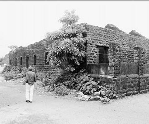 The choultry, now roofless, once hosted weary travellers on the Mangalore-Mumbai route. It was the junction where bullock-cart loads of people stayed