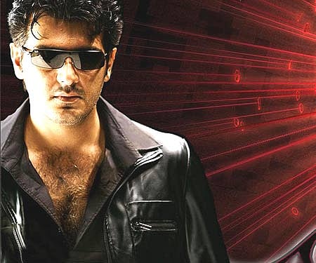 The poster of 'Billa' featuring Ajith.