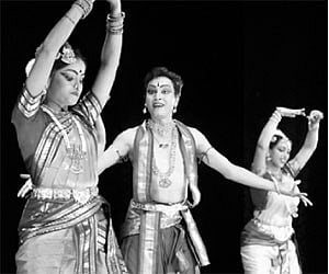 Kuchipudi dance performance by the students in Hyderabad.