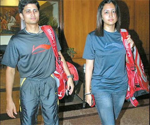 Badminton couple Chetan Anand and Jwala Gutta (Express Photo)