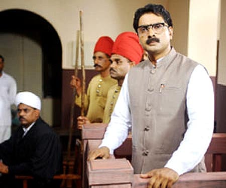 A still from the movie ‘Veeraputhran’.