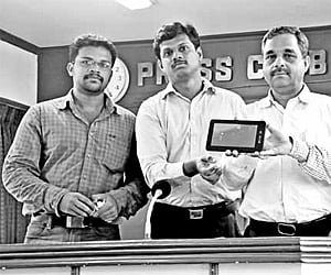 Telmoco executive director Aadith Bose, chairman Nijesh C R, Dr K C Chandrasekharan Nair and S Sreejith with ‘Attitude Daksha’