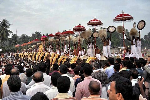 Stage Set for Kerala's Thrissur Pooram Festival