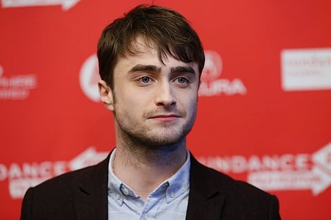Daniel Radcliffe's Hands-free Dog Walk