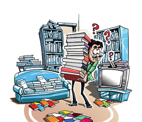 Living on top of books, literally!