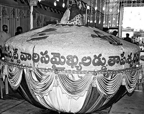 7,200-kg mega laddu becomes Tapeswaram's sweet delight
