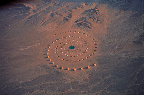 The Egyptian environmental art installation 'Desert Breath' as seen on Google Map. | IANS