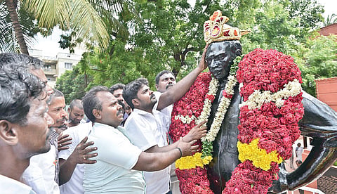 Sea of Visitors at Kamaraj Memorial on Birth Anniversary