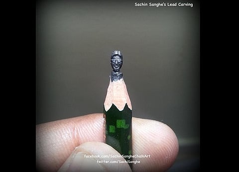 Artist Carves Big B's Sculpture on Pencil Lead