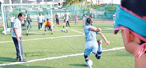 They Dribble, Score Goals with Inner Vision: Blind Football