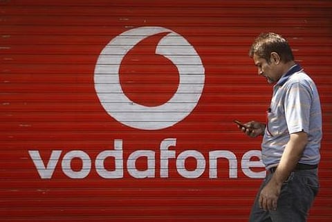 Vodafone sign board.