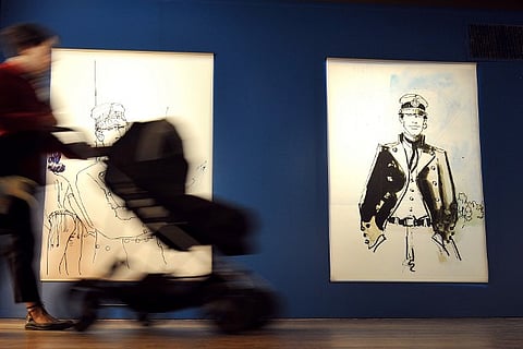Drawings of Corto Maltese by Italian cartoonist and script-writer Hugo Pratt. |AFP