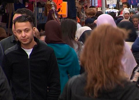 This file image taken from video shows Salah Abdeslam, left, the fugitive from the Nov. 13 Paris attacks. (AP)