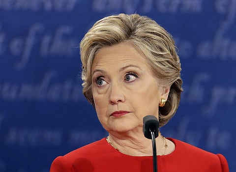 Clinton's remarks were revealed by WikiLeaks in a hack of the Clinton campaign chairman's personal account. | AP