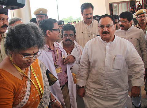 Even Union health minister JP Nadda suggested the Odisha government to implement fire safety measures at hospitals | EPS