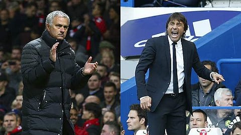 Jose Mourinho (left), Antonio Conte (right). (Photo | AP)