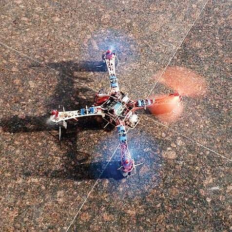 drone Agro Squad that can spray pesticide over fields Mebin John